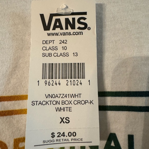 Vans Stackton Box Crop Shirt NWT- XS - Picture 4 of 4